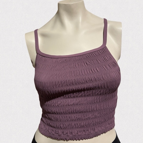 FP Movement Femme Ruched Tank, Mauve Size Medium - Picture 2 of 6